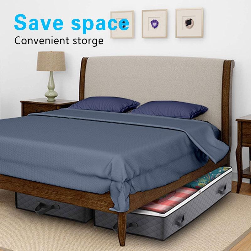 Bed Under Storage Bag With Dual Zippers For Bedroom Organizing And Protection