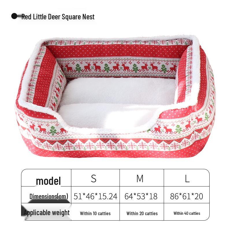 Ganzjahres-Warmes Hundebett für Kleine & Mittelgroße Hunde - Haustierkennel & Schlafplatz