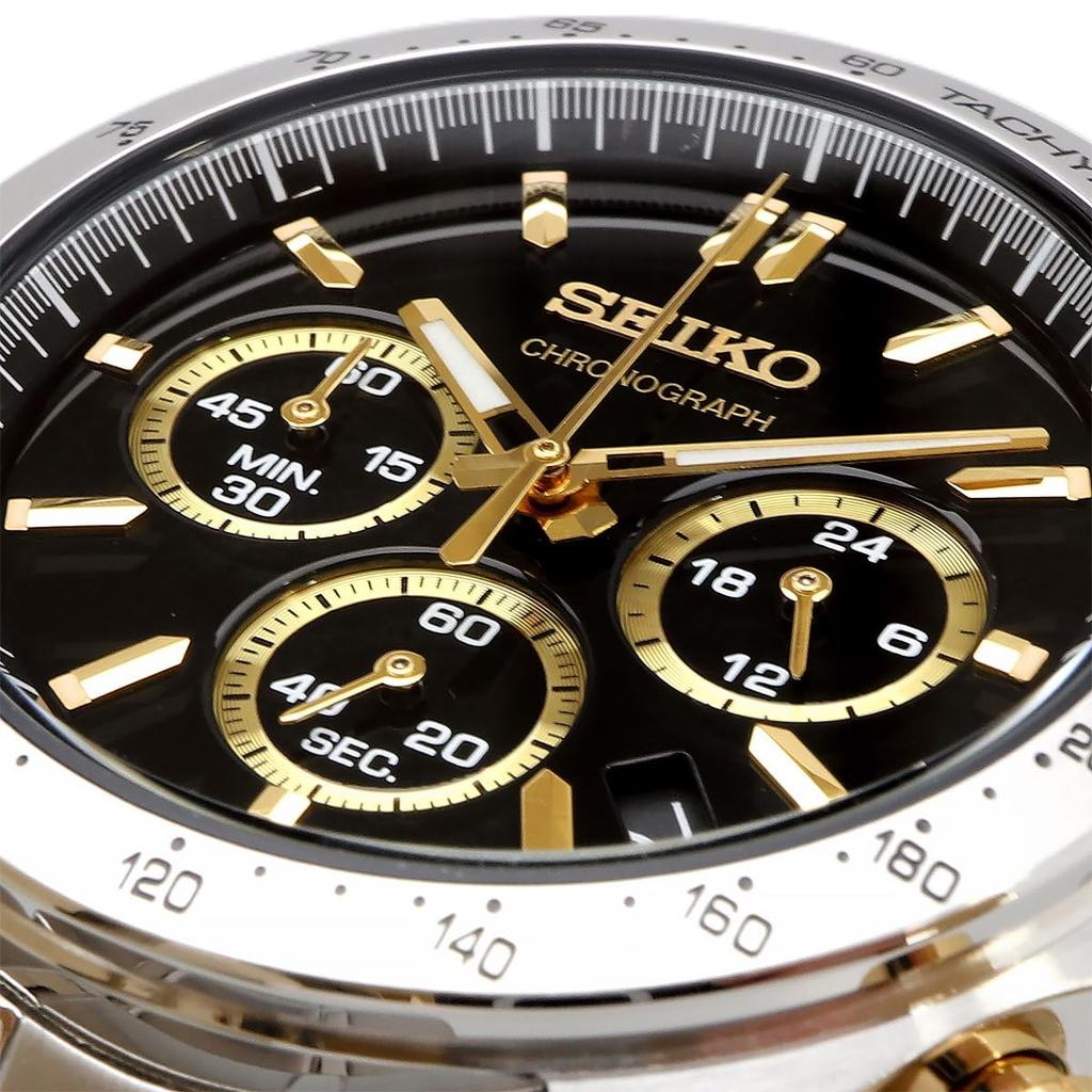 SEIKO Second Chronograph Quartz Watch SBTR015 Czarny x Złoty [Seiko] 1/5 Męski []