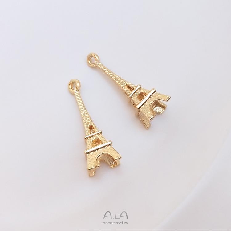 

Подвеска-шарм «Эйфелева башня» из золота 14 карат с заполнением для изготовления украшений и браслетов своими руками