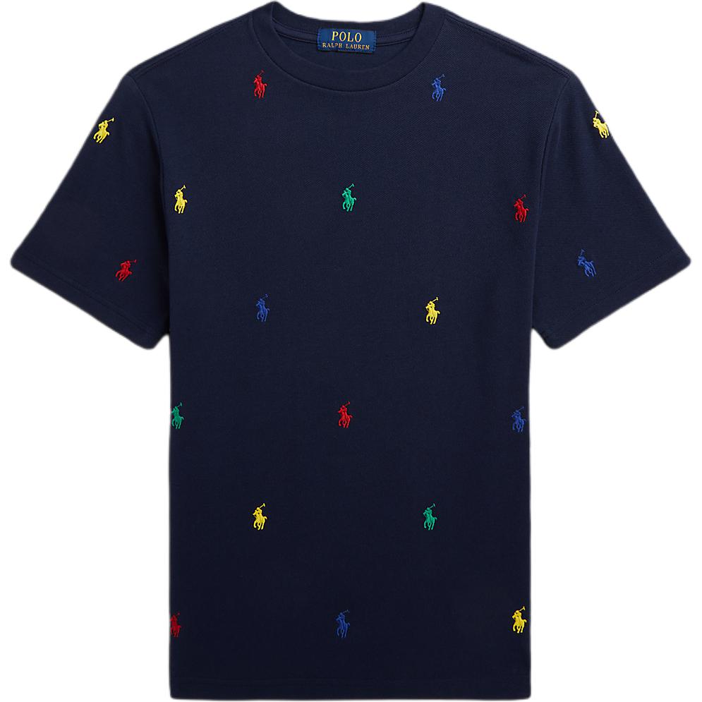 

Футболка Polo Ralph Lauren с вышивкой, круглым вырезом и короткими рукавами, детские топы, темно-синий CWPOTSHY8020861-410 S