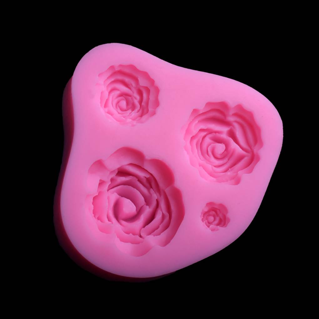 Rose Flower Sugarcraft Cupcake Kitchen Cake Mould Soap Candy Chocolate Baking Tools