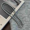 Akoya Gray Pearl Double-Strand Choker with Figure-8 Clasp
