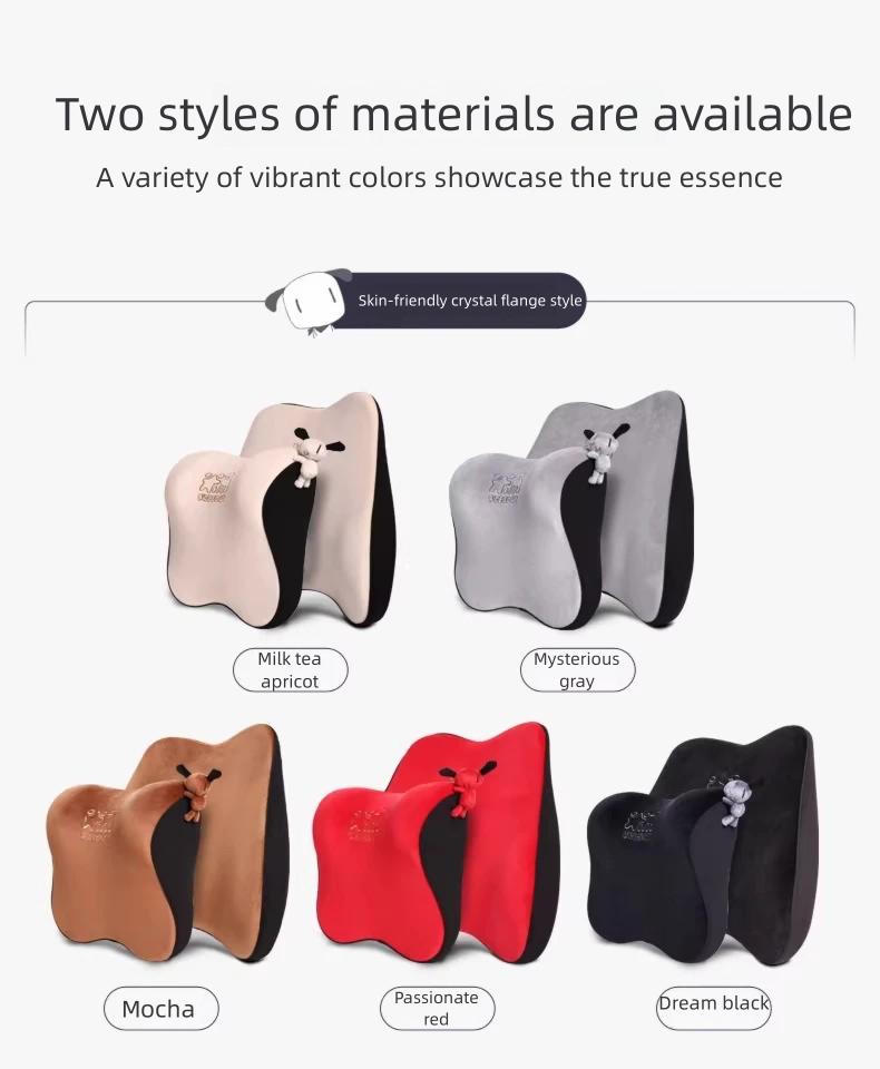 Icaroom headrest lumbar support seat next pillow universal car headrest lumbar pad lumbar support cushion for all seasons