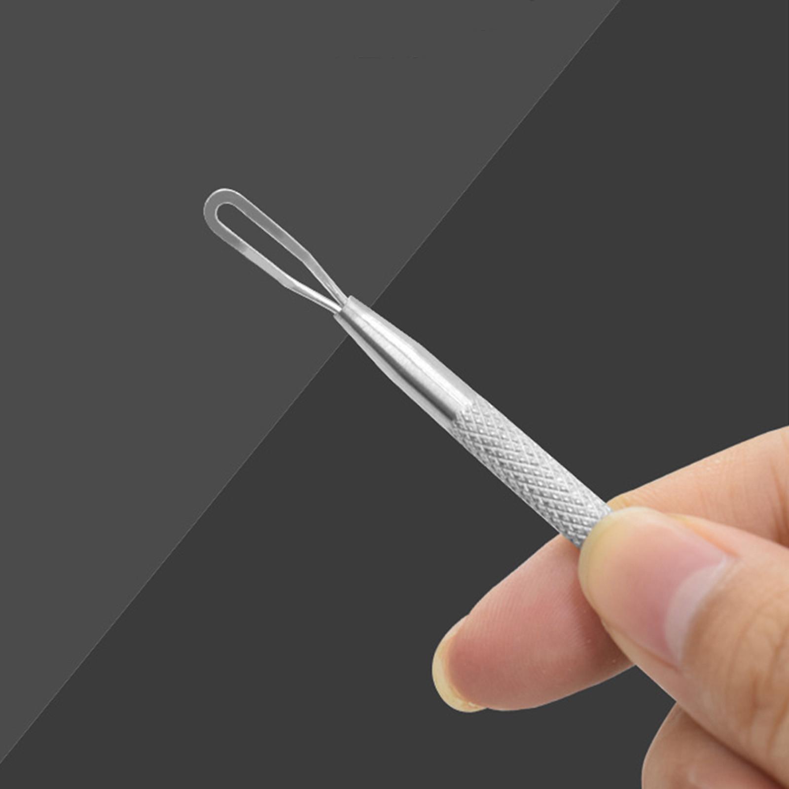 

Игла для лечения прыщей, двусторонняя игла для сбора черных точек One Size серебряный