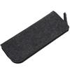 Pen Case Felt Storage Pencil Bag Thickened Flat Paint Brush DustProof Storage Tools(Light Gray )