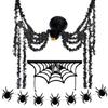 Themed Halloween Party Supplies Hanging Banners Fireplaces Spiderweb Cover Decoration For Indoor Celebration