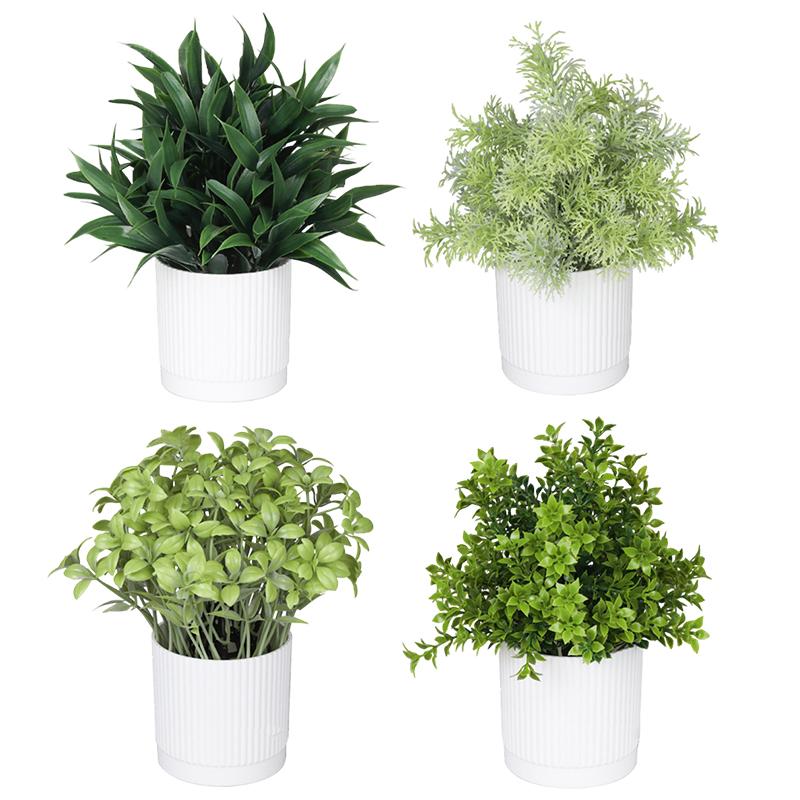 Fake Plant Potted Workspace Table Accessorie Wedding Accessorie Artificial Flower Ornament Household Decoration Room Desktop Decor