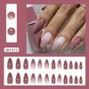Mandel Aufklebe-Nägel Glänzend Falsche Nägel Aufklebe-Nägel in 12 Größen, 24 Stück Französische Nagelspitzen für DIY Nagelkunst Dekorationen