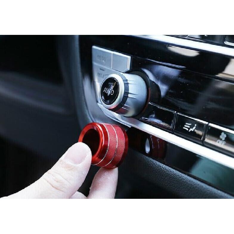 Aluminum For BMW 7 Series 16- Red Console Air Conditioner Button Knob Cover