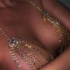 Hot-Selling Rhinestone Chain Body Bra: Beach, Nightclub & Swimwear Accessory