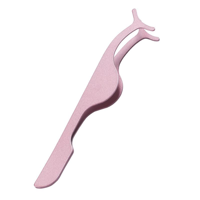 5pcs False Eyelash Tweezers Fake Eye Lash Applicator Eyelash Extension Curler Nipper Auxiliary Clip Clamp Makeup Forceps Tools Supply