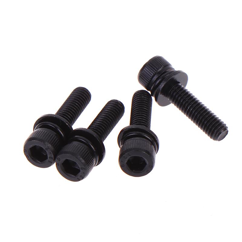 4/10Pcs Garden Power Tools Hardware Fasteners M5*20mm Hexagon Socket Bolt With Spring Pad And Flat Pad