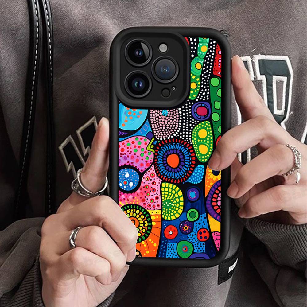 Japanese Y-Yayoi K-Kusama Art TPU Phone Cover For Iphone 17 16 15 14 13 12 11 Pro Max Plus Case Cover