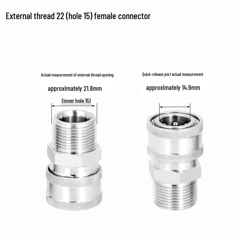 High-Pressure Copper Quick-Connect Water Hose Adapter for Car Washers
