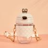 1PC Fashion Shui Bottle Girls High-value Anti-fall with Straw Plastic Water Cup Students Portable Cup