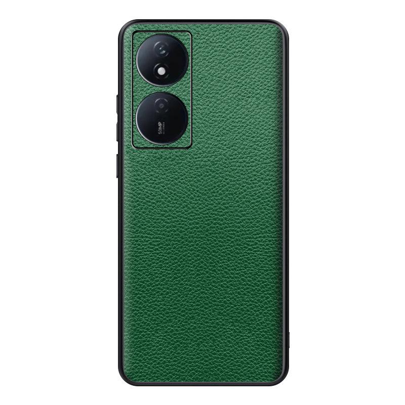 Honor Play 50 Rindsleder-Lederhülle mit Litschi-Muster - Schutzhülle für Play 50Plus