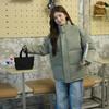 Unisex Thickened Warm Casual Cotton Coat - Solid Color College Style, Plus Size