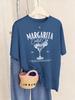 Margarita Cocktail Club Printing TShirt Womens Basics Comfortable T Shirts ONeck Soft Short Sleeve Tops Summer Loose Clothes