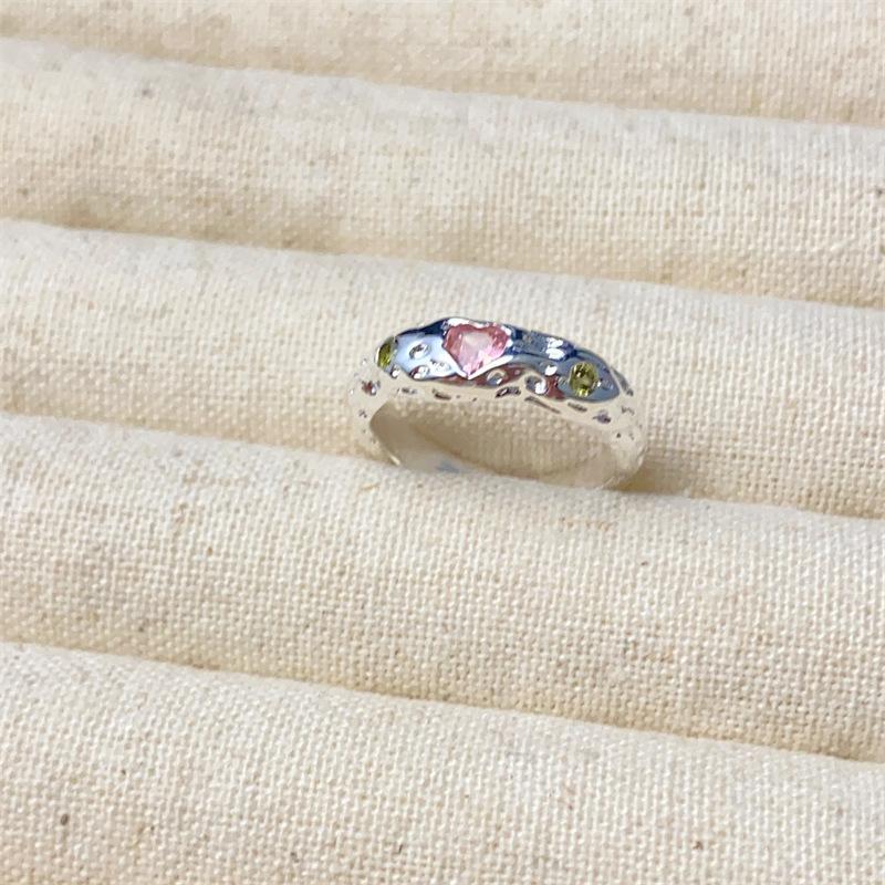 Over 120 Styles Korean style zircon diamond ring women's 925 sterling silver spring and summer niche light luxury high-end index finger ring open ring