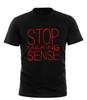 Camiseta Talking Heads Stop Making Sense Texto Vermelho David Byrne Branco Preto Unissex