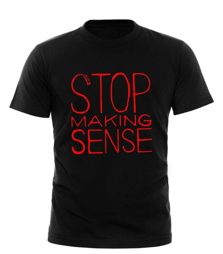 Talking Heads Stop Making Sense TShirt Red Text David Byrne White black Unisex T-Shirt L