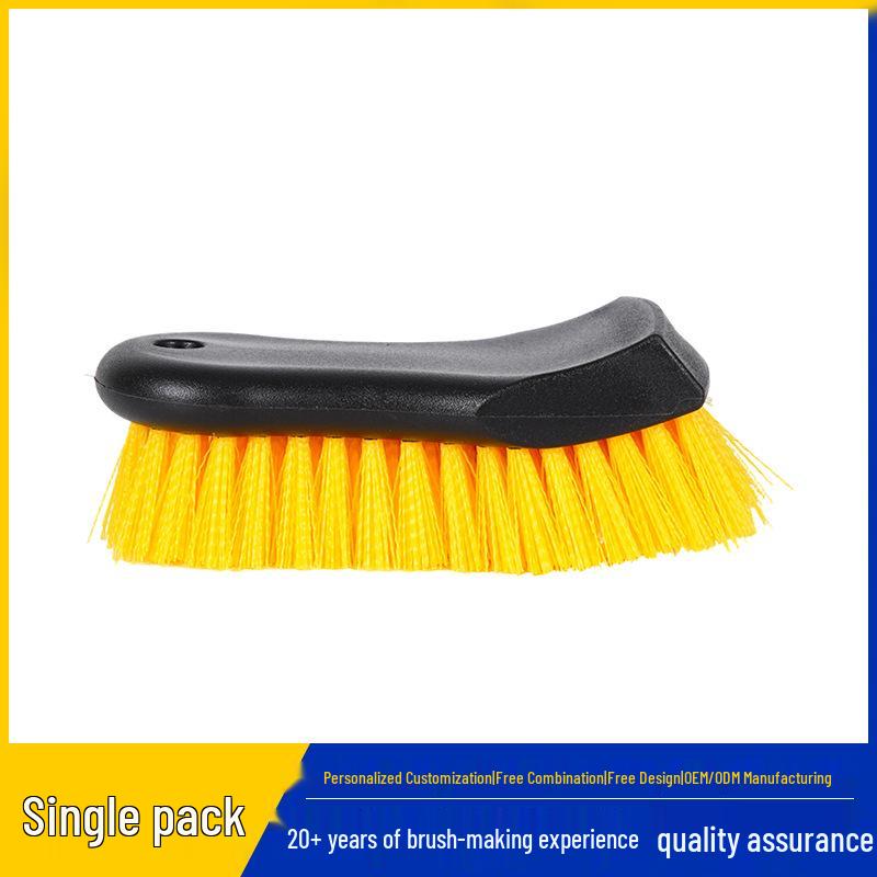 

Multi-Use Car Brush: Horsehair & Hog Bristle for Leather, Tires, Seats & Crevices PP Bristle Interior Brush 15.2*6.5*5.2cm жёлтый