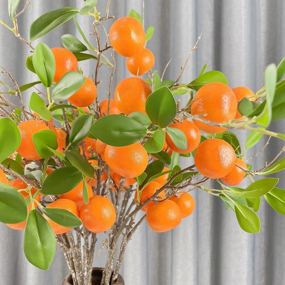 Faux Orange Artificial Orange Branch Green Leaves Simulation Fruit Tree  Restaurant Hotel