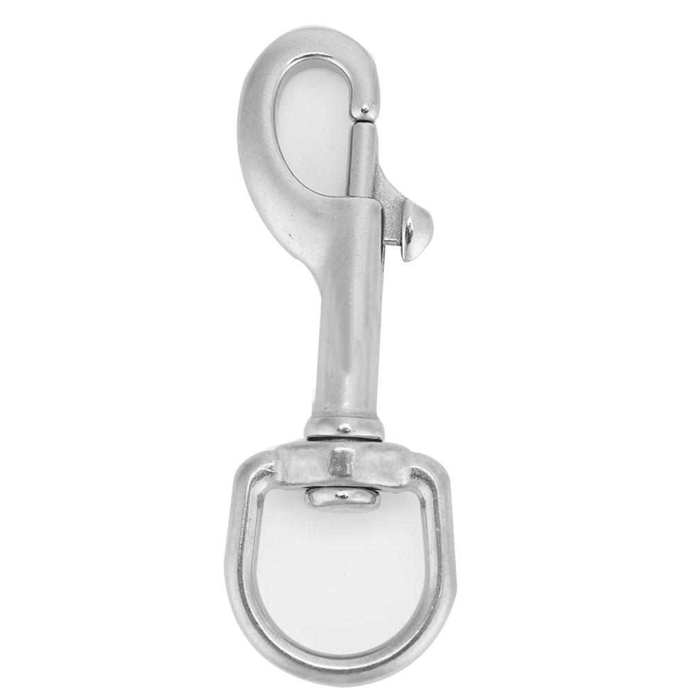316 Stainless Steel Single Head Hook Eye Snap Diving Accessory (75MM, White)