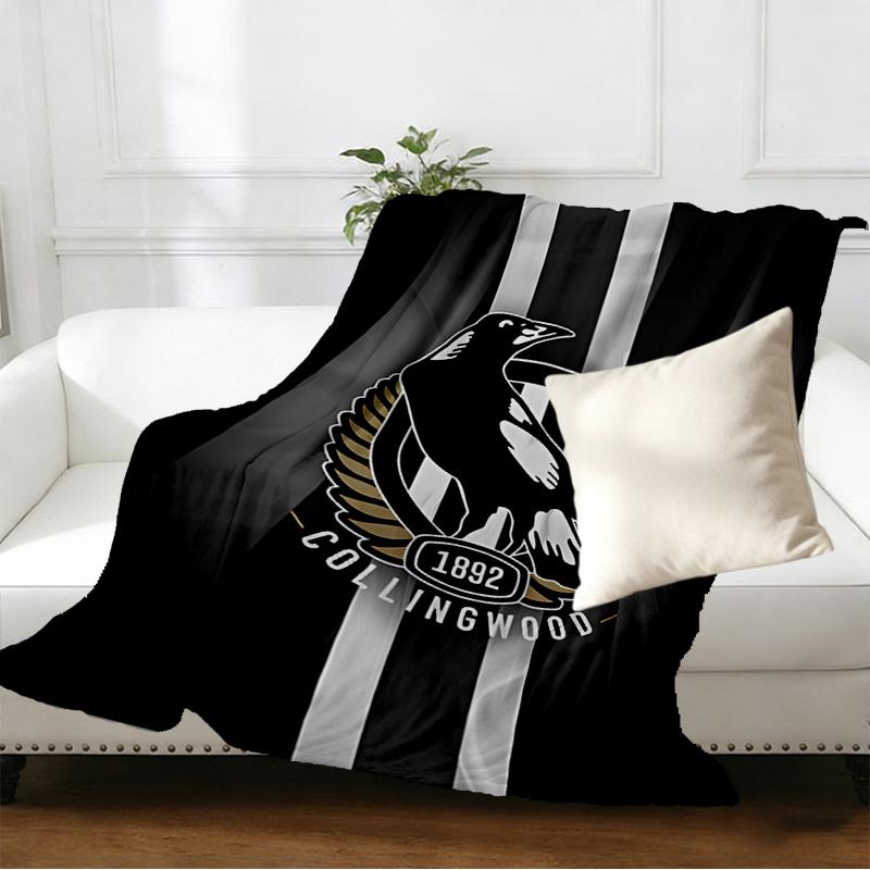 Football Club Print Blanket - Soft & Comfortable, for Bedroom, Travel, Sofa, Home Decoration - Birthday Christmas Gift for Friend
