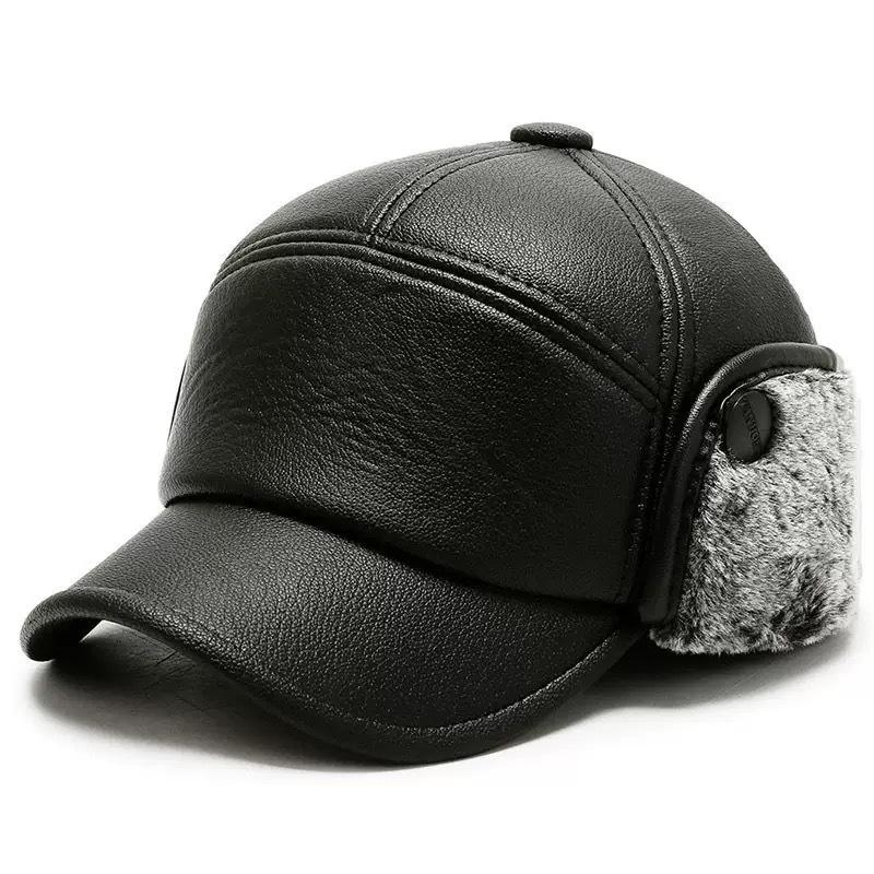 Middle Aged And Elderly Men's Winter Warm Hat With Plush Hat