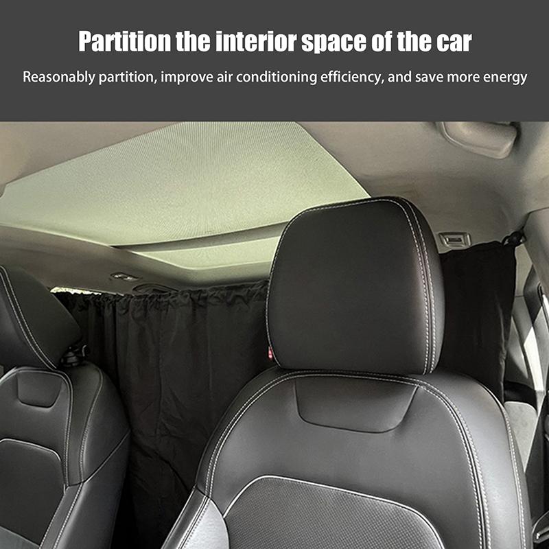 2Pcs/Set 140*80Cm Sun Shade Privacy Curtain Taxi Car Isolation Curtain Partition Side Window Sunshade Uv Protection Curtain