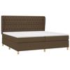 Sommier à lattes avec matelas - Marron foncé - 200x200 cm - 2 places - Ressorts ensachés