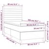 3141811 vidaXL Lit à sommier tapissier et matelas Noir 80x200 cm Tissu