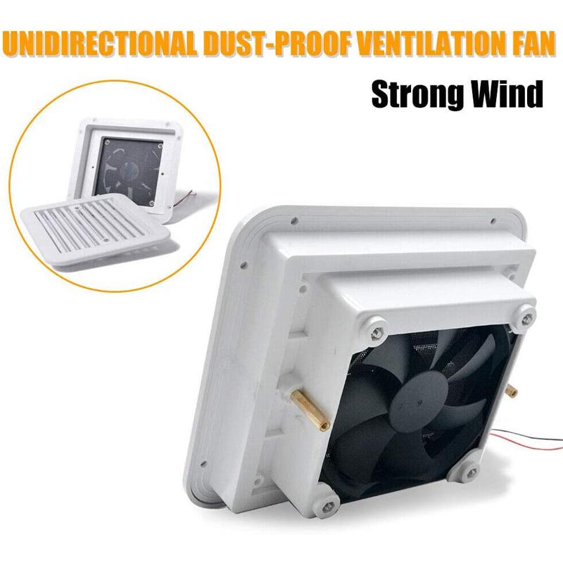 Ieșire de evacuare 12V Ventilator de ventilație unidirecțional rezistent la praf RV Caravan Van Autocaravană Ventilator lateral de aerisire Ventilator de evacuare