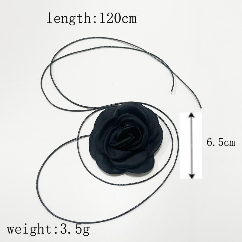 Personalized Handmade Rose Necklace, Creative Long Diy Flannel Choker Necklace