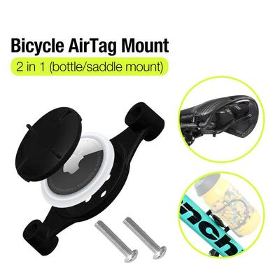 Anti-theft Bike Tracker Bracket with AirTag Holder and Water Bottle Mount