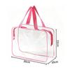 Waterproof Transparent PVC Makeup Bag with Custom Pattern and Large Capacity