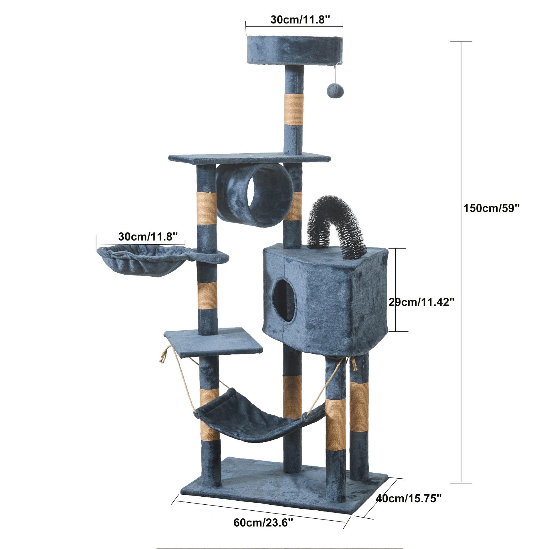 

Шестиярусный бархатный кошачий игровой комплекс сделай сам - Всесезонное универсальное кошачье дерево и большая кошачья вилла 40*60*H150cm