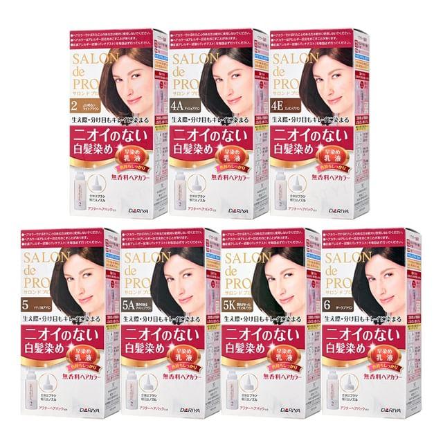 DARIYA - Salon De Pro Unscented Gray Hair Color Quick Emulsion 4 Light Brown