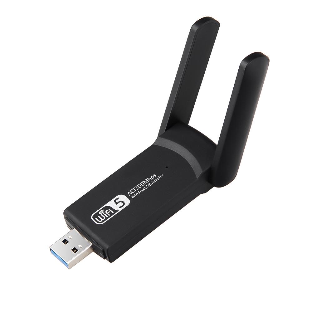 Dual-Band USB 3.0 Wireless Network Card with Bluetooth 4.2, 1300M Gigabit WiFi Receiver & Transmitter