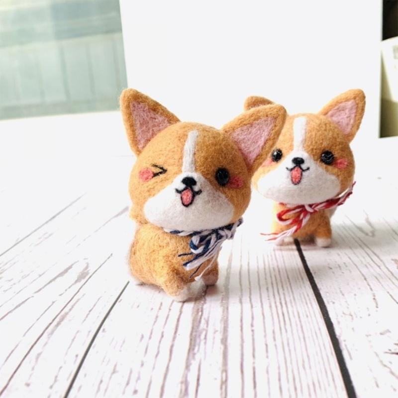 Complete Wool Felt Craft Kits Including Foam Pad Three Needle For Crafting Animals Pendant Craft Accessories