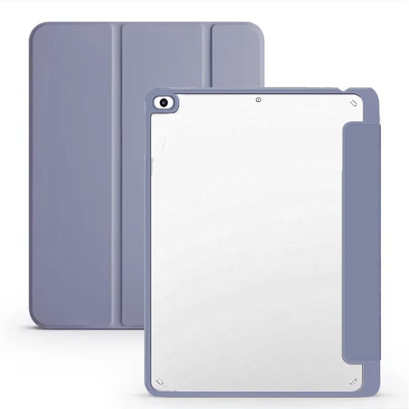 Housse de Tablette à Rabat Pour iPad Air 1/2 9.7'' 5ème 6ème Génération Coque Arrière en Acrylique Avec Support pour Stylo Réveil / Veille Automatique iPad 9.7 2017 5th
