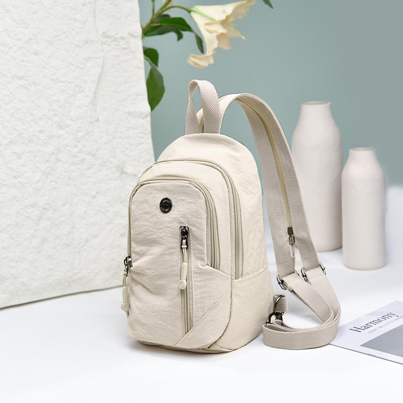 Brusttasche Leichte wasserabweisende Nylon-Tasche Umhängetasche Handtasche Multifunktionaler Damen-Rucksack