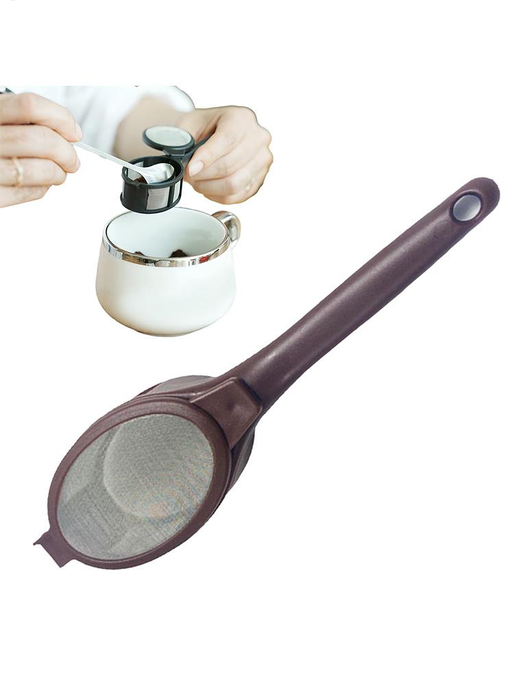 Coffee Capsule Powder Filter Spoon Tea Infuser Reusable Loose Leaf Strainer Bag  Portable Mesh Tea Filter Coffee and Tea Tools