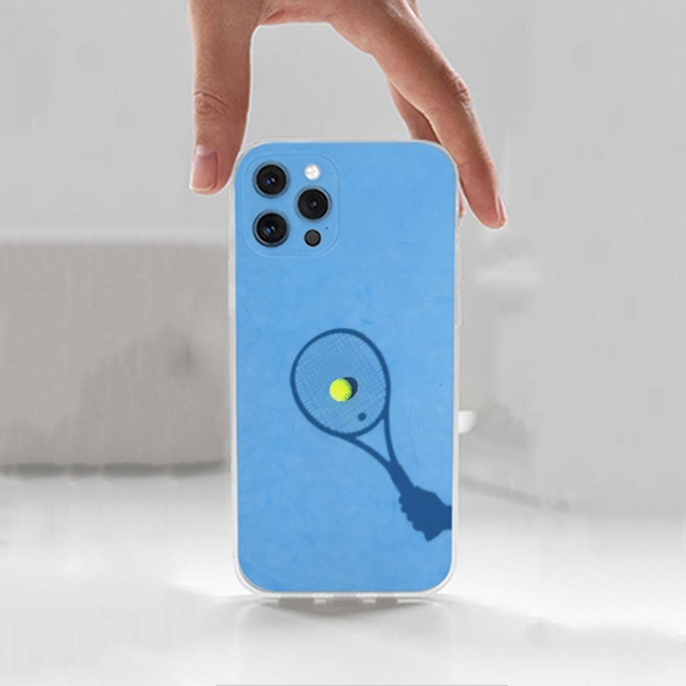 Tennis Sport For iPhone Max,14,SE,12,15,Pro,17,Plus,11,XS,Mini,16,X,13,XR,Transparent Soft Cover Case