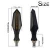 Motorcycle Turn Signals Light Blinker Lamps 17LED Arrows LED Turn Signal Lamp 12V 10mm Sequential Flowing Flash Indicator Lights