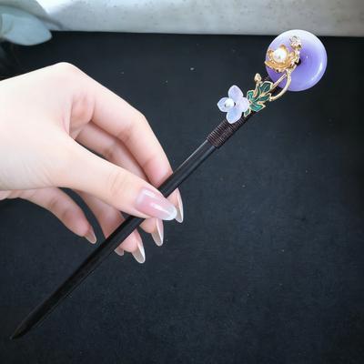 Vintage Flower Hair Stick for Women Girls Hair Chopstick Wooden Ancient Floral Hairpin Hair Accessories Styling Tools Gifts
