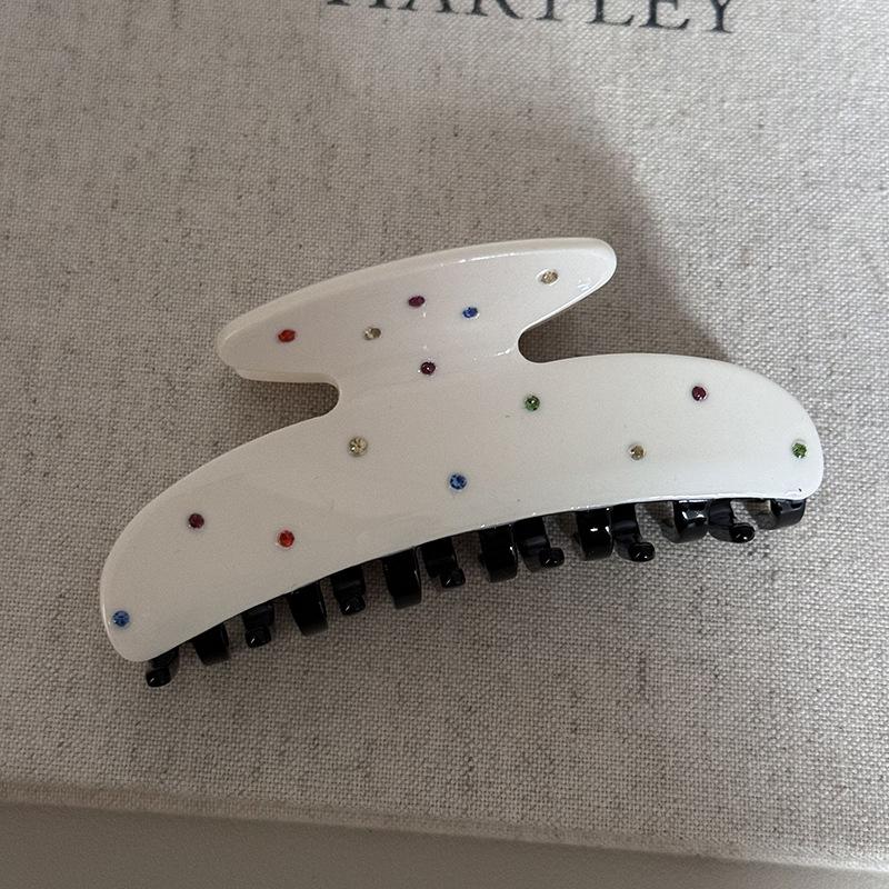 Neu Angekommen Einfache Doppelseitige Bunte Strasssteine Eingelegte Essigsäure Haarspange Haargummi Seitenclip Haarschmuck