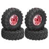 4Ppcs 1.9in Aluminum Alloy Wheel Hub Rubber Tire Accessories for ZD Racing 1 10 RC Car